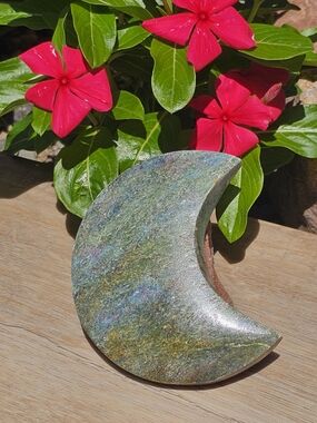 Ruby Zoisite Crystal Crescent Moon